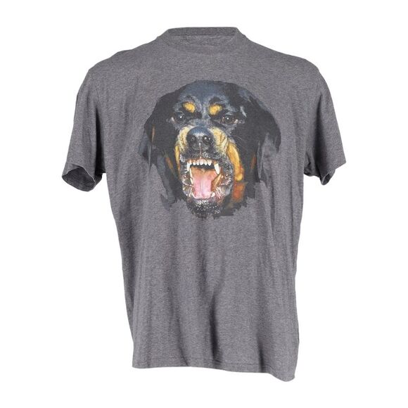 Givenchy Dog Print T-Shirt in Grey Cotton - Picture 1 of 3